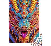 Colorful Dragon Head 1000 Piece Jigsaw Puzzle 1000 Pieces Puzzle Game Paper for Adults Pattern Relax Decor 38x26cm/1000pcs