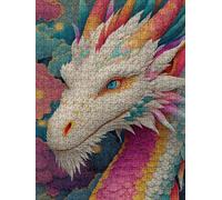 Colorful Dragon Jigsaw Puzzle 6000 Piece, Puzzles for Adults 6000, The Impossible Challenge, Jigsaw Puzzle Games Classic Educational, Wooden Puzzles, for Home Wall Decoration Gift FNKL1-120