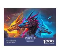 Colorful Dragon Jigsaw Puzzles 1000 Piece Birthday Gifts for Children Boys Girls - A Funny And Artistic Puzzle Mythical Creature Beautiful Decoration 70x50cm/1000pcs
