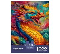 Colorful Dragon Myth 1000 Puzzles Adults Puzzle Adults Puzzle Puzzle Game Difficult Impossible Challenging & Brainteasing 52x38cm/1000pcs