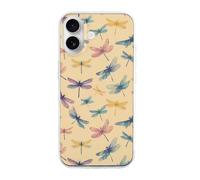 Colorful Dragonflies Pattern Cover Compatible with iPhone 16