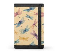 Colorful Dragonflies Pattern Men's Classic Trifold Wallet
