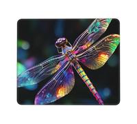 Colorful Dragonfly Art Mouse Pad with Anti-fray Stitching, Waterproof Gaming Mouse Mat for Women Men Non-Slip Rubber Base Computer Mousepad for Laptop Office Desk Accessories 7.9 x 9.5 in