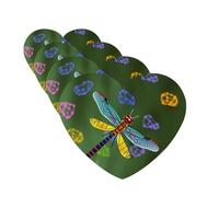 Colorful Dragonfly Car Air Fresheners Cards Set of 4 Pieces Personalized Car Fresheners Gifts for Men Women Auto Aromatherapy Tablets Hanging Scented Cards for Wardrobe Bathroom