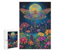 Colorful Dragonfly Garden Puzzle 1000 Teile Schwer Puzzle Spielzeug Lernspiel Impossible Herausforderungsspielzeug Für Erwachsene Kinder 1000 PCS