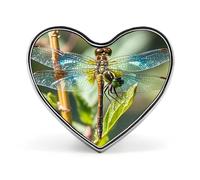 Colorful Dragonfly Lapel Pin Exquisite Fashion Brooches Personalized Buttons Badge Novelty Unique Button Pins Cute Heart Shaped Pins Metal Buttons for Backpack Hat Bag Jacket