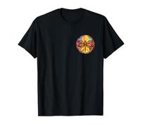 Colorful Dragonfly Mosaic Circle, Back and Pocket T-Shirt