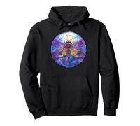 Colorful Dragonfly Mosaic Circle, Radiance Rainbow Pullover Hoodie