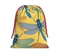 Colorful Dragonfly Print Gift Stylish Bags Holiday Parties Wedding Favors Candy Wrapping Storage Reusable
