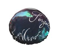 Colorful Dragonfly Print Premium Double Layer Shower Cap For Women With Reusable Shower Cap For Hair - Waterproof Plastic Cap - Shower Caps For Long, Short And Curly Hairs