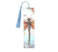 Colorful Dragonfly Printed Metal Bookmarks S - Sky Blue Lightweight Aluminium Book Marker for Books, Journals & Gifts, Ideal Book Lovers, Holiday Decor & Crafts