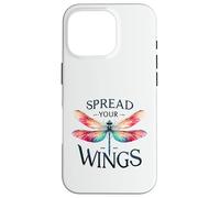 Colorful Dragonfly Spread Your Wings Inspirational Design Case for iPhone 16 Pro