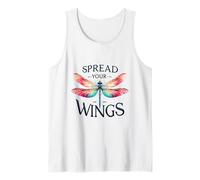 Colorful Dragonfly Spread Your Wings Inspirational Design Tank Top