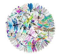 Colorful Dragonfly Vinyl Stickers, 50 PCS Waterproof Realistic Animal Decals for Laptops, Scrapbooking, Journals, Notebooks, Water Bottles, Suitcases, Phones & DIY Decor