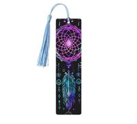 Colorful Dream Catcher Bookmark Galaxy Wooden Bookmark with Tassel Book Mark for Women Men Reading Page Markers Gifts for Book Lovers