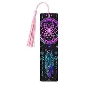 Colorful Dream Catcher Bookmark Galaxy Wooden Bookmark with Tassel Book Mark for Women Men Reading Page Markers Gifts for Book Lovers