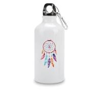 Colorful Dream Catchers Feather Portable Sports Water Bottle Insulated Travel Mug Tumbler Gym Camping Hiking