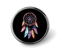 Colorful Dream Catchers Feather Round Brooch Cute Pin Badges Decoration Jewellery for Men Women Metal Lapel Pins