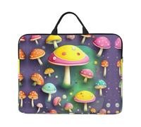 Colorful Dream Mushroom Print Laptop Case Sleeve Bag 14in,with Handle Portable Case Cover, Compatible 14in Computer/Tablet