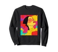 Colorful Dreamscape - Surreal Face & Abstract Waves Sweatshirt