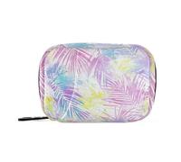 Colorful Dreamy Tropical Plants First aid Bag with Detachable Compartments Attachable Travel Medicine Organizer for Purse