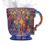 Colorful Drinking Glasses - Christian Art Cup | 400ml Drinkware for Juice Whiskey Tea Wine Beverage Kitchen Dinner Pool Party Picnic Camping