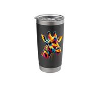 Colorful Dripping Art Giraffe Giraffes Stainless Steel Insulated Tumbler