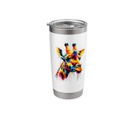 Colorful Dripping Art Giraffe Giraffes Stainless Steel Insulated Tumbler