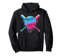 Colorful Dripping Baseball Sports Love Pullover Hoodie