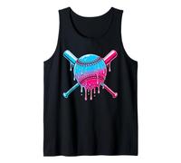 Colorful Dripping Baseball Sports Love Tank Top