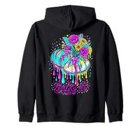 Colorful Dripping National Sourdough Day Bake It Drip Design Zip Hoodie