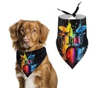 Colorful Drum Dog Bandana Adjustable Pet Scarf Bib Cute Triangle Handkerchief for Dogs Cats Gifts