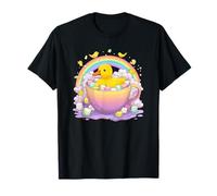 Colorful Duck in A Cup with Marshmallows Magic T-Shirt