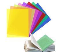 Colorful Dyslexia Overlays - Coloured Rulers for Reading Monitoring - 8 Pieces in A4 Size Tool with Color Filter for Learning Book Clarity