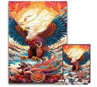 Colorful Eagle 1000 Piece Jigsaw Puzzle Wooden Jigsaw DIY Decoration, Brain Challenge, for Adult, Family, 50x75CM/19.68x29.52inch
