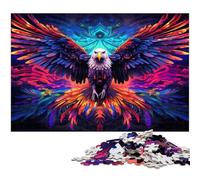 Colorful Eagle 1000-Piece Jigsaw Puzzle Wooden Jigsaw Puzzles for Adults Challenging Brain Teaser - Relaxing Toy for Teenagers 50x75CM/19.68x29.52inch