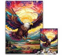 Colorful Eagle 1000Pc Adults Jigsaw Puzzle Jigsaw Puzzles Relaxing Entertainment, Home Decor 26X38CM/10.23x14.96inch