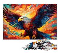 Colorful Eagle 1000Pc Adults Jigsaw Puzzle Jigsaw Puzzles Relaxing Entertainment, Home Decor 26X38CM/10.23x14.96inch