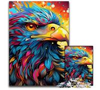 Colorful Eagle 1000Pc Adults Jigsaw Puzzle Wooden Jigsaw Perfect Home Or Office Decor, Ideal 50x75CM/19.68x29.52inch