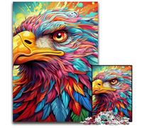 Colorful Eagle Adult Jigsaw Puzzles 1000 Pieces Wooden Puzzles Brain Teaser Game for Teenagers, Perfect 50x75CM/19.68x29.52inch