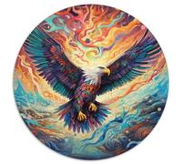 Colorful Eagle Impossible Jigsaw Puzzles for Adults Adult Jigsaw Puzzles 1000 Pieces Erfect for Home Decor,Birthdays,Holidays,and Gifts 67.5x67.5cm