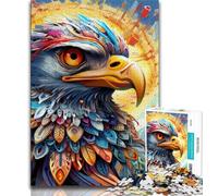 Colorful Eagle Jigsaw Puzzles for Adults 1000 Piece Puzzle,Challenging Game And Family Play Wall Decoration Unique Birthday And Xmas Gifts (38x26cm)