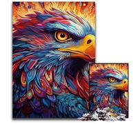 Colorful Eagle Jigsaw Puzzles for Adults 1000 Piece Wooden Jigsaw Puzzles Challenging Brain Teaser for Teenagers, Family Game Night Fun 50x75CM/19.68x29.52inch