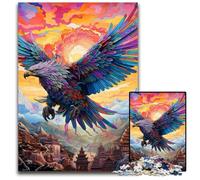 Colorful Eagle Jigsaw Puzzles for Adults, 1000 Piece Wooden Jigsaw Puzzles for Adults Challenging Brain Teaser for Teenagers, Family Game Night Fun 50x75CM/19.68x29.52inch