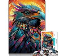 Colorful Eagle Jigsaw Puzzles for Adults Teenagers Jigsaws Puzzle,Help The Brain Exercise Addictive Toys to Cultivate Patience Suitable for Couples (50x75cm)