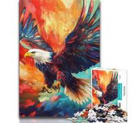 Colorful Eagle Jigsaw Puzzles for Teenagers,for Educational Game Challenge Toy for Is Ideal As A Gift for The Whole Family (50x75cm)
