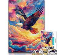 Colorful Eagle JigsawPuzzle 1000 Pieces for Teenagers,Brain Teaser Game Wall Decoration Unique Birthday And Xmas Gifts (38x26cm)
