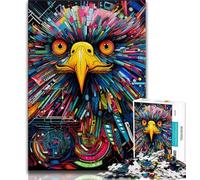 Colorful Eagle JigsawPuzzle 1000 Pieces for Teenagers,Brain Teaser Game Wall Decoration Unique Birthday And Xmas Gifts (50x75cm)