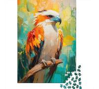Colorful Eagle Painting-4 Jigsaw Puzzles Puzzle for Adults Kids. 1000 Pieces Great Gifts Challenge Toy Educational Games Home Decoration for Adults& Kids Age 14 Years Up 52x38cm/1000pcs