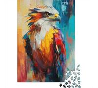 Colorful Eagle Painting Artwork-2 Jigsaw Puzzles Puzzle for Adults Kids. 1000 Piece Whimsical Challenge Toy Educational Games Home Decoration for Adults& Kids Age 14 Years Up 70x50cm/1000pcs